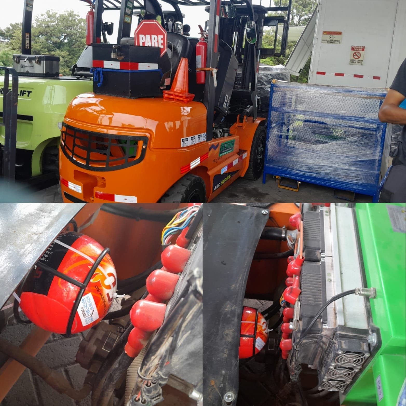 ¡Instalamos estas granadas extintoras de fuego en nuestros equipos!